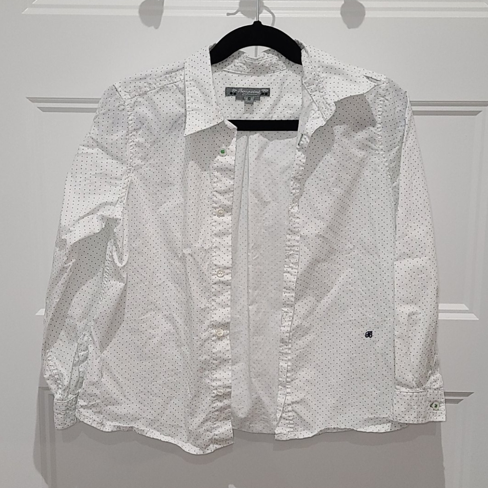 Bonpoint, size 6, boys button up shirt